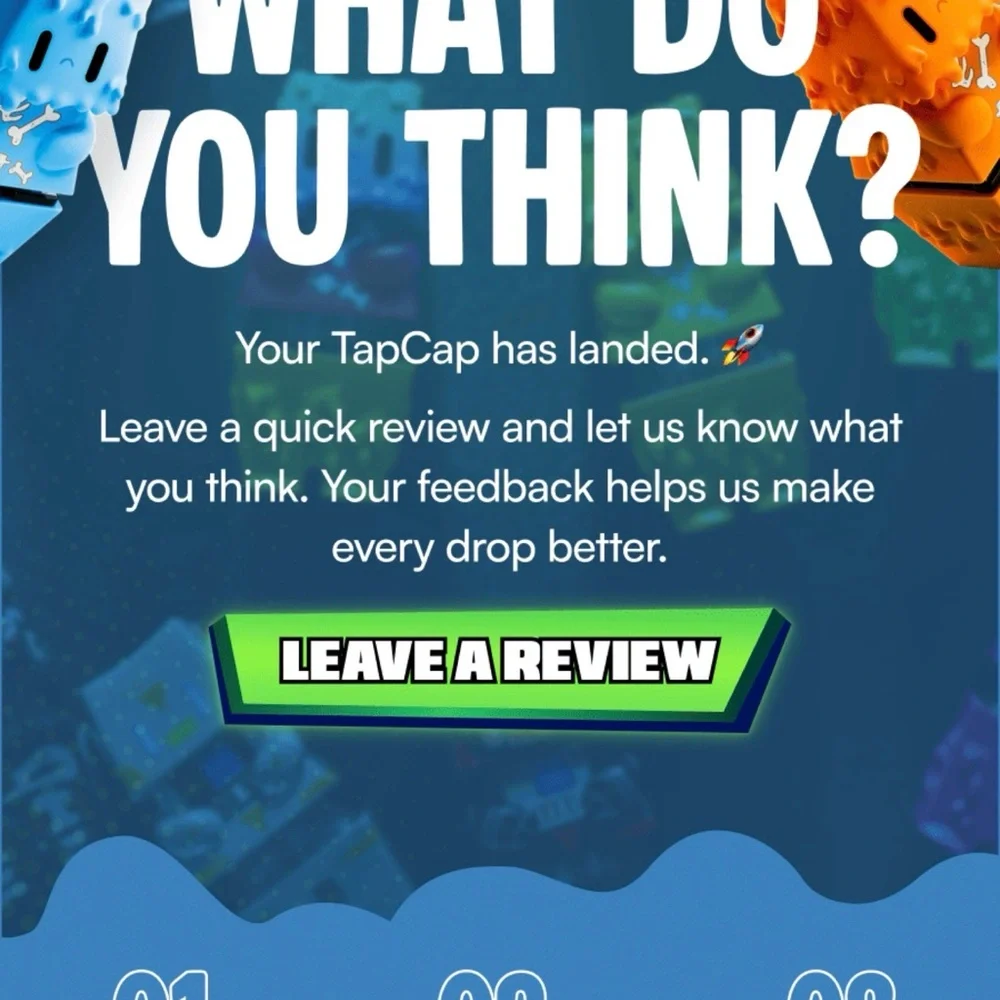 Unboxed Tap Cap Blue Slime Guy 2nd Drop Lacy x Clix